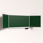 wandmontierte Klapptafel, Stahlemaille grün, 100x200 cm HxB 